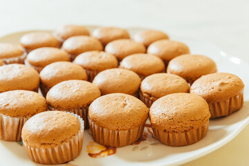 Delicious tasty cake isolated on white background