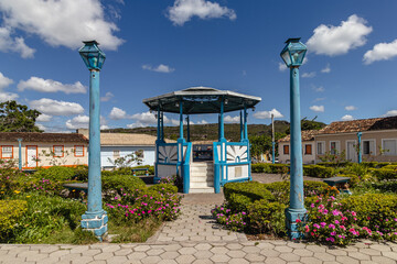 bandstand in the city of Mucuge, State of Bahia, Brazil