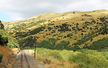 Landscape with railway - New Zealand