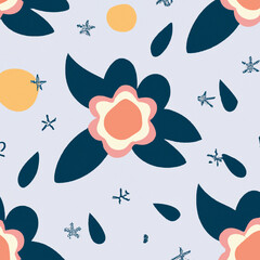 Fototapeta premium seamless pattern with flowers