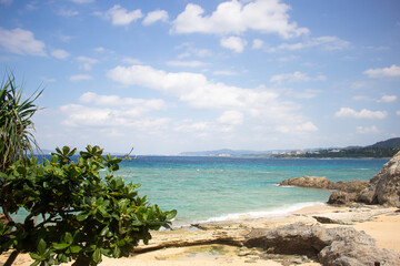 Fototapeta premium Beautiful Summer view in Okinawa beach, Okinawa, Japan