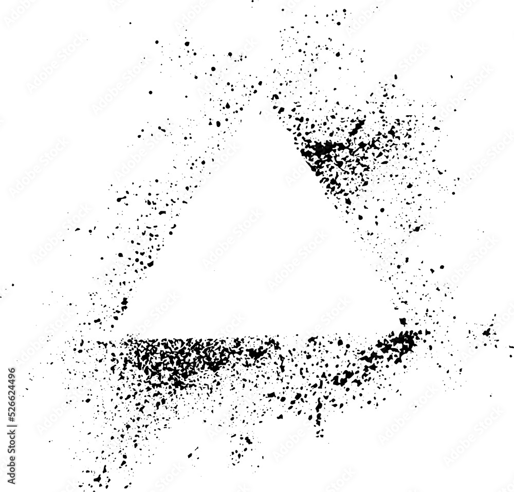 Aufkleber abstract black ink sprayed on a transparent background. square design elements for copy space frame. the grunge paint brush collection for creative design