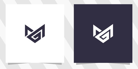 letter mg gm logo design - obrazy, fototapety, plakaty