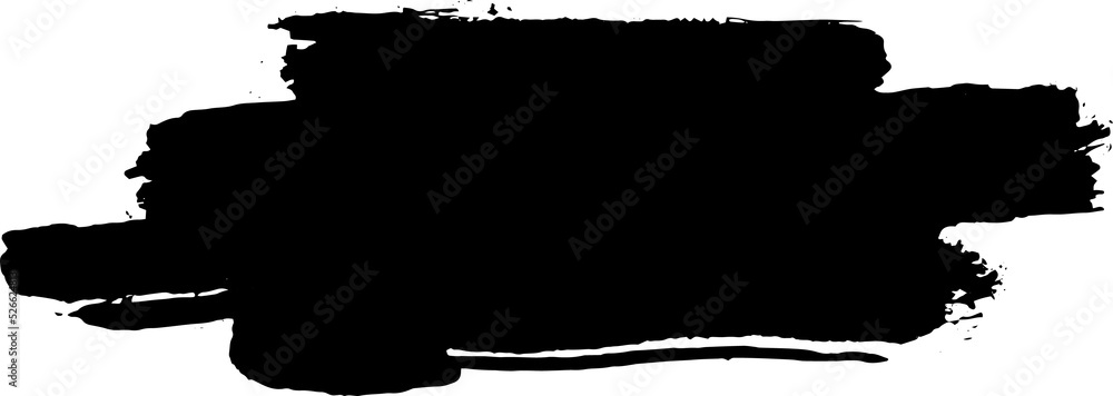 Poster rough abstract black ink brush stroke for design element