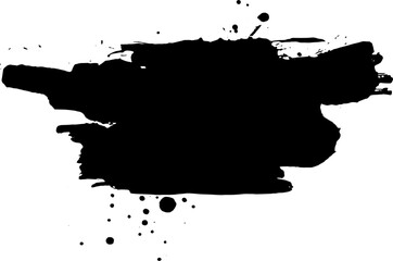 rough abstract black ink brush stroke for design element © berkahjayamaterial