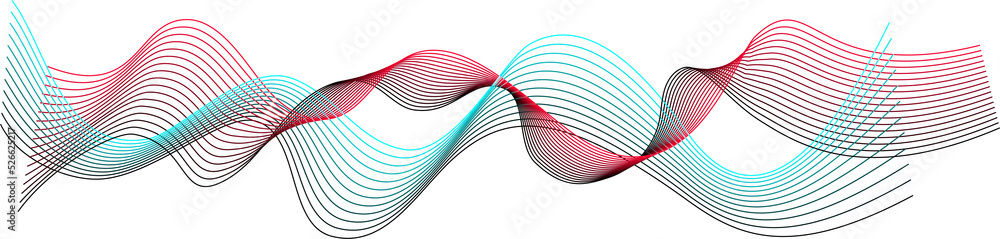 Poster colorful abstract line geometric and wireframe design element