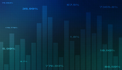 Business Growth graph on technology background, Futuristic raise arrow chart digital transformation abstract technology background. Big data and business growth currency stock and investment economy