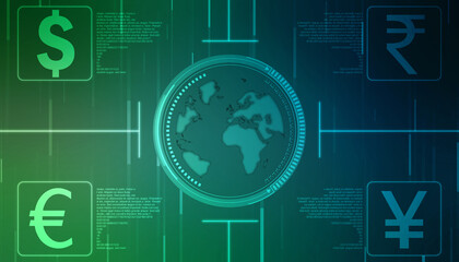 Money transfer. Global Currency. Stock Exchange, Financial Background,Stock market concept