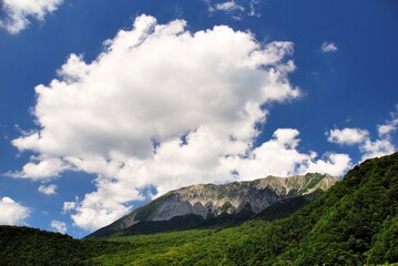 鍵掛峠から望む「大山」の夏景色