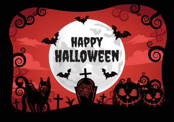 halloween banner for halloween content vector design