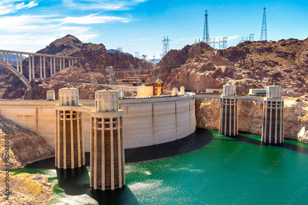 Wall mural hoover dam in colorado river