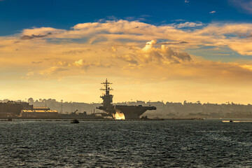 Nuclear aircraft carrier in San Diego