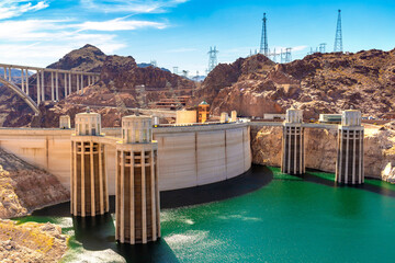 Hoover Dam in Colorado river