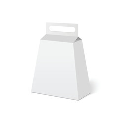 3d cardboard packaging gift box with handle. Vector