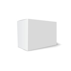 White blank cardboard package boxes mockup. Vector illustration