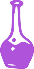 simple illustration of a colored poison bottle