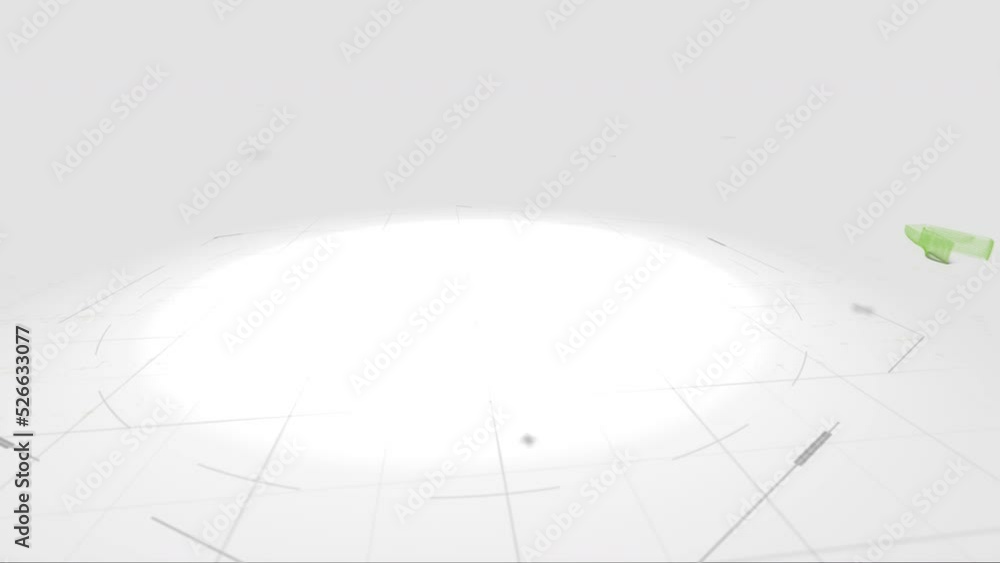 Poster quantum technology 3d cinematic title graphic effect design animation. 4k 3d isolated seamless loop 
