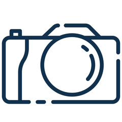 Camera icon in dashed outline style