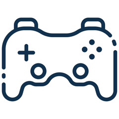 Gamepad icon in dashed outline style