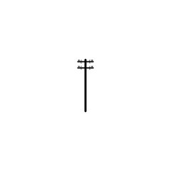  electric pole logo design vector