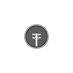  electric pole logo design vector
