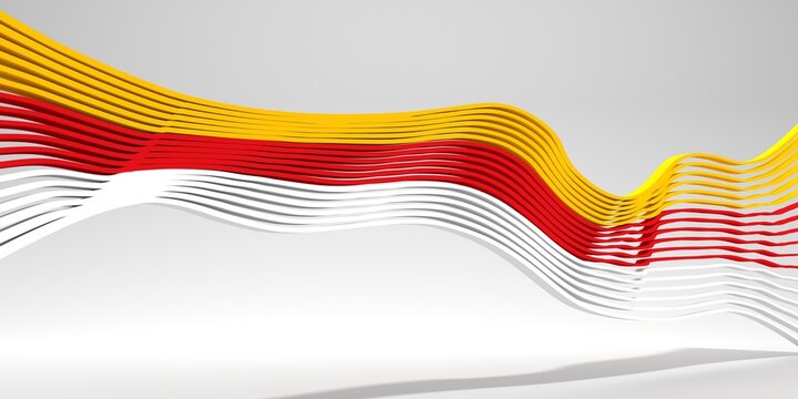 Waved flag of Munster. Travel and politic concept. 3D render