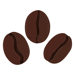 Coffee beans illustration on isolated background