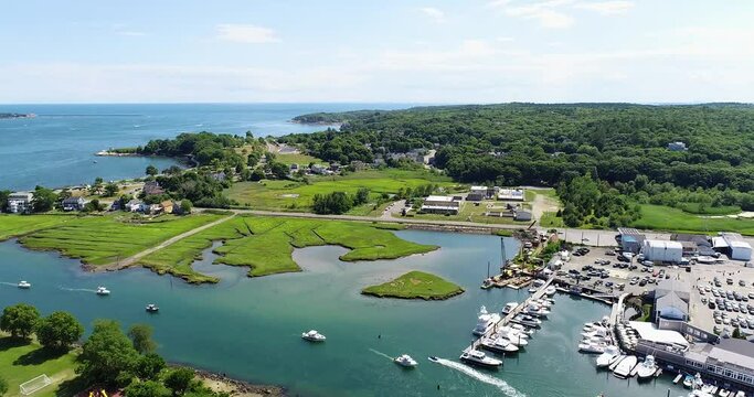 07/07/2022 - Aerial view in Gloucester, Massachusetts, MA, USA.
