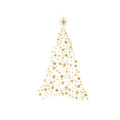 Golden Christmas Tree 