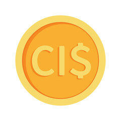 Cayman Island Dollar Coin Icon Clipart for Business and Finance Cayman Island Money Currency in Animated Elements Vector Illustration