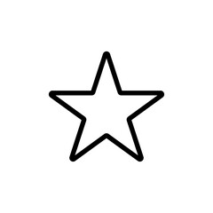 star icon design, basic ui ux interface design element in simple thin line.