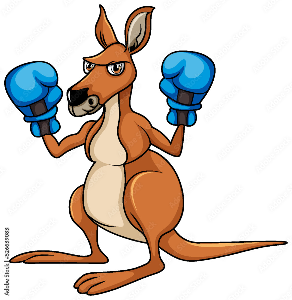 Canvas Prints Kangaroo with boxing hand gloves