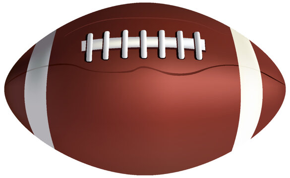 3D Rugby Ball Isolated