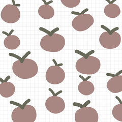 Hand drawn peach pattern design