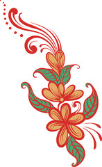 beautiful floral design for elements, editable color