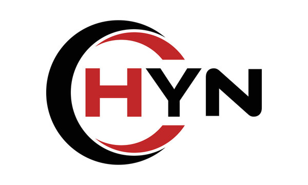 HYN three letter swoosh logo design vector template | monogram logo | abstract logo | wordmark logo | letter mark logo | business logo | brand logo | flat logo | minimalist logo | text | word | symbol