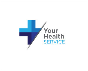 cross health service for medical service and hospital logo designs and clinic service
