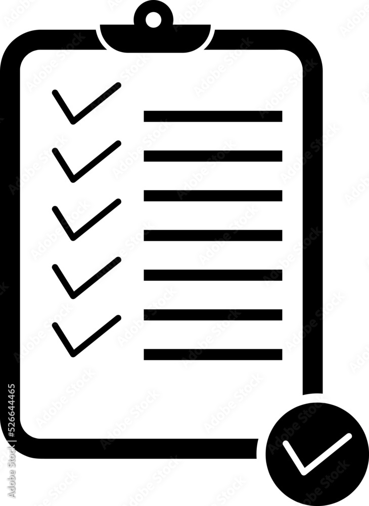 Poster check list icon vector illustration on white background..eps