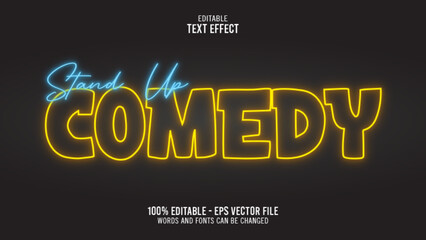 3d comedy editable text effect style