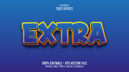 3d extra editable text effect style