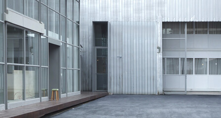 Obraz na płótnie Canvas modern facade of a warehouse and store.