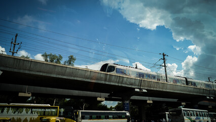 travel concept metro and bus in image