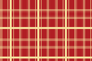 Christmas golden stripe pattern vector on a red background. Christmas pattern decoration with vintage colors and stripes. Xmas seamless pattern design for gift cards, wrapping papers, and backgrounds.