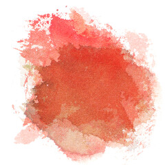 Abstract red watercolor on white background. The color splashing on the paper. It is a hand drawn.