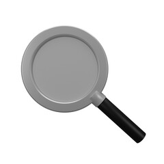magnifying glass. find and discover concept. minimalism. 3d rendering