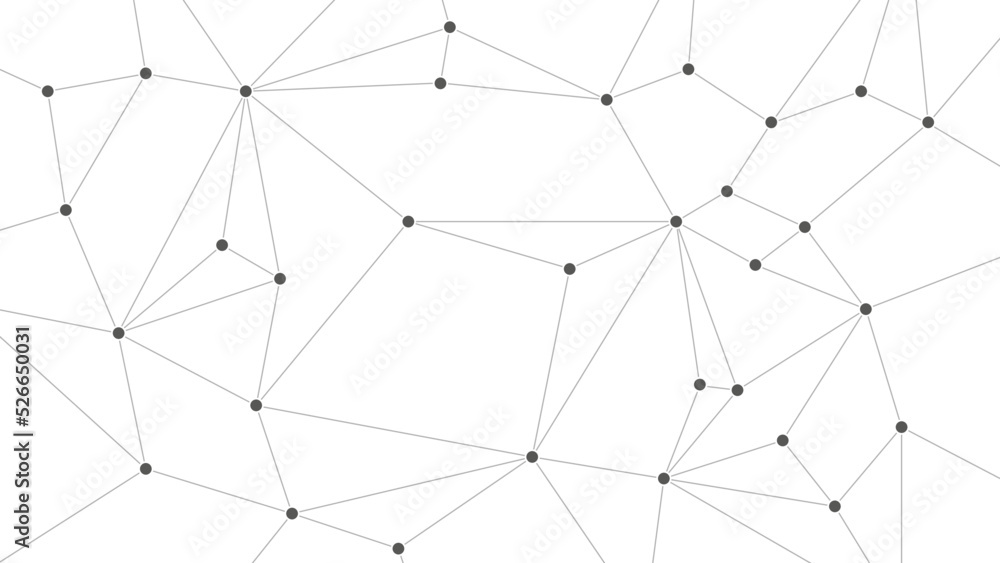 Aufkleber Technology abstract polygon lines geometry network background template. Low poly linked graphic vector.