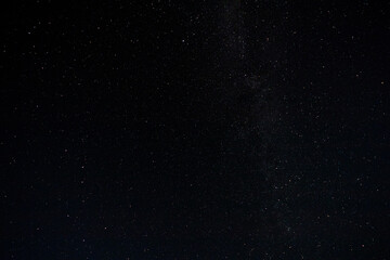 dark night sky with bright white stars