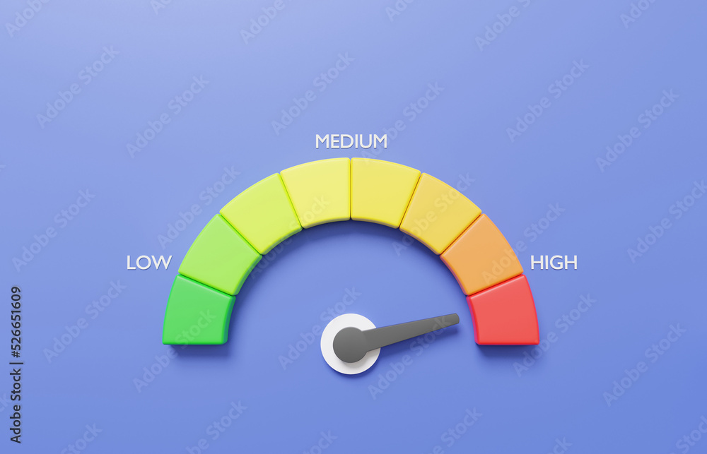 Poster arrow point scale speed high status red speedometer icon performance, pointer rating risk levels, me