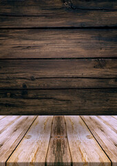 wooden floor and wall