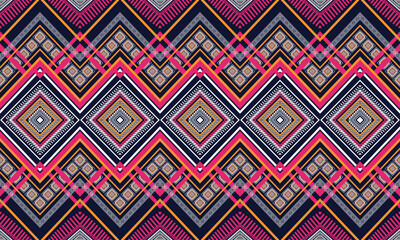 Abstract geometric ethnic pattern design for background,fabric,wrapping,clothing,wallpaper,Batik,carpet,embroidery style.